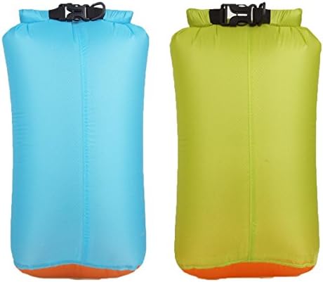 Ultra-Light Waterproof Lightweight Portable Dry Sack Roll-Up Top Closer Compression bag for outdoor, camping, hiking, climbing and watersports (6L, 10L, 20L) (2 pack - 20L)
