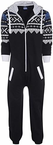 CIC Collection Men's Printed Onesie Hoody Zip Hoodie Jumpsuit