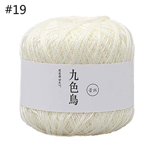 Yeahii 50g Silk Cotton Milk Crochet Yarn Baby Hand-Knitted Warm Soft Knitting Thread for Hand Knitting Supplies Knitting a Sweater