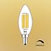 CRLight Dimmable LED Candelabra Bulb 65W Equivalent 700LM, 6 LED Filaments Real 6W LED Chandelier Light Bulbs, 2700K Warm White, E12 Base, B11 Candle Clear Glass Decorative Bulb, Pack of 3