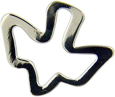 Silver Tone Confirmation Holy Dove Pierced, 3/4 Inch