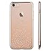 iPhone 7 Case,Comma [Polka Crystal Series] Original Swarovski Element Hard [PC Transparent] Case for iPhone 7 (Gold Polka)