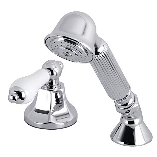 Kingston Brass KSK4301PLTR Deck Mount Hand Shower with Diverter for Roman Tub F…