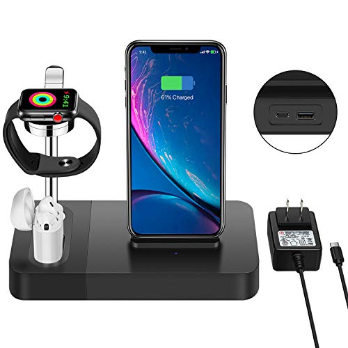 image for SETROVIC Wireless Charger Stand Holder, Aluminum Watch Stand 3in1 Char