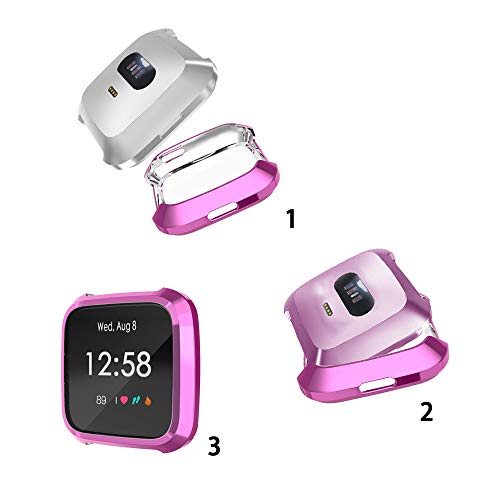 image for Cywulin TPU Screen Protector Case for Fitbit Versa Lite, Full Around P