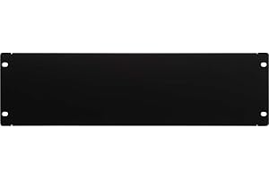 NavePoint 3U Blank Rack Mount Panel Spacer for 19-Inch Server Network Rack Enclosure Or Cabinet Black
