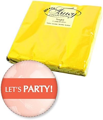 Givi Itali 33 x 33 cm 2-Ply Napkins - Lemon by Givi Itali