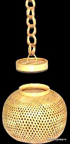 Truly Tribal Small Globe Design Lamp Holder - Bamboo Lamp for Home Decor Diwali