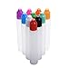 JIUZHU 20 Pieces 30ML LDPE Squeezable Plastic Dropper Bottle Bulk with Childproof Cap and Thin Tip (10 Colors)