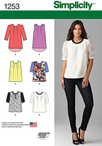 American 1253 American Sewing Guild Women's Blouse Sewing Pattern, Sizes 12-20