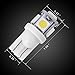 YITAMOTOR 20X T10 Wedge 5-SMD 5050 Cool White LED Light bulbs W5W 2825 158 192 168 194 for Interior Reading Dome Map Cargo Trunk Door Doorstep Courtesy Instrument Panel License Plate Side marker Led