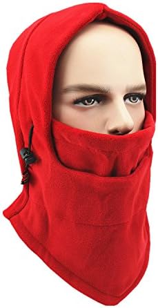 Singular Grace Balaclava Multifunction Polar Fleece Double Layers Warmer Balaclava Hood Windproof Ski Face Mask Snood Cycling Hiking Outdoor Neckerchief Sports Hat Headwear