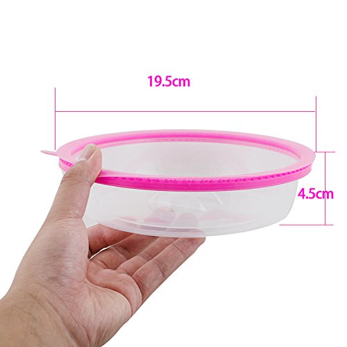 Denshine Microwave Plate Cover Universal Microwave Cover for Food Dishwasher Safe, Easy to Clean Plate Cover for Plates, Bowls (Pink)