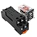 TWTADE/AC 24V Relay 10A Electromagnetic Power Coil Relay 8 Pins DPDT 2NO+2NC with Indicator Light and Socket Base -YJ2N-LY