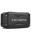 Bluetooth Speaker, ZENBRE D5 Bluetooth 4.1 IPX7 Waterproof Speaker, 40H Playtime with 6W Boom Bass, Compact Portable Speaker in Rugged Design, Micro SD Card Slot, Bike Mount Screw (Black)