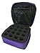 FLYMEI 16-Bottle Essential Oil Carrying Case - With Foam Insert, Inside Pocket and Handle - Strong Double Zipper - Contain 5ml,10ml,15ml Bottles - Purple