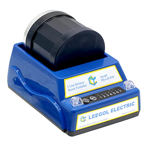 Leegol Electric 1LB Rock Tumbler Rotary Rock Polisher with 7Day