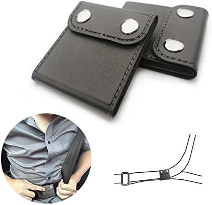 ILIVABLE Seatbelt Adjuster, Comfort Auto Shoulder Neck Protector Locking Clip Cover, Vehicle Car Seat Belt Safety Positioner (Gray, 2 Pack)
