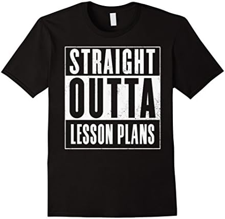 Men's Straight Outta Lesson Plans T-Shirt XL Black