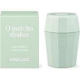 OSULLOC O Matcha Shaker, Mini Shaker for Matcha Shots and Lattes | Unique mini matcha shaker with faceted grip and marked line, made for smooth matcha shots, iced lattes, and easy daily prep