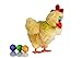 Lkous Walking Egg Laying Chicken with Lights Sound 'N Music- Great Easter Gift!(yellow)