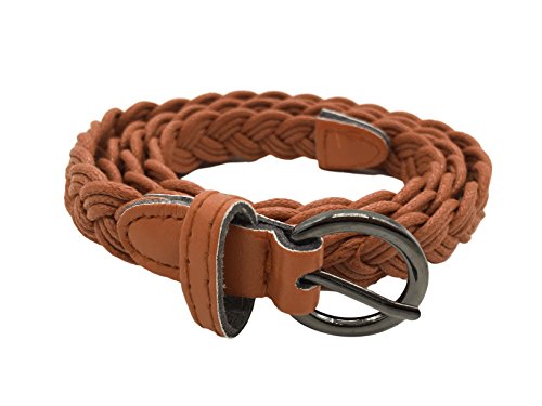 TeeYeeWomen Girls Basic Belt Fashion Woven Hemp Rope Design Waist Band Multi-colors