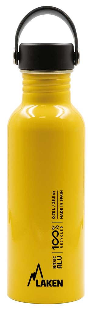 Bot. alu. Basic Alu 0,75 L. Tapón Oasis - Amarillo