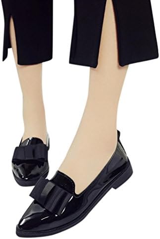 Baigoods Casual Classic Women Flat Oxford Shoes With Pointed Toe Butterfly-Knot Spring Summer Autumn