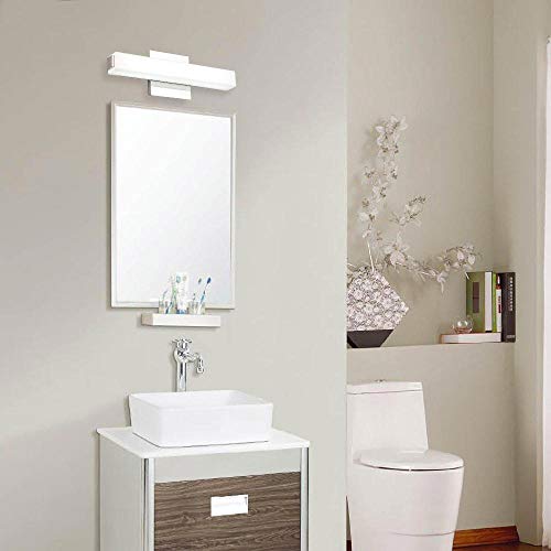 ECOBRT 16 inch Long LED Bathroom Vanity Light Fixtures Indoor Lighting Up Mirrors Front Wall Lights Bar Scones 12Watt Cool White 6000K