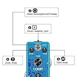 VSN Guitar Compressor Pedal for Analog Compression