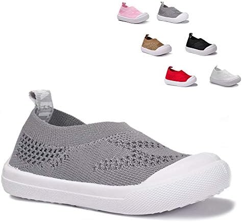 BiBeGoi Toddler Kids Boys Girls Breathable Sneakers Lightweight Running Shoes Knit Slip On Air Cushion Walking Outdoor Shoes (Toddler/Little Kid)