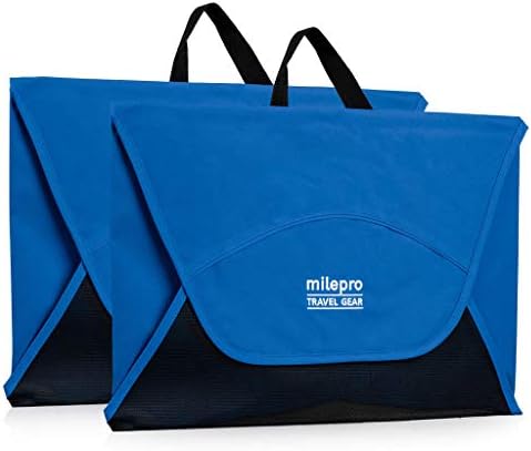 Packing Folders for Travel: 18” Garment Folder & Wrinkle-Free Dress Shirt Organizer (Blue - 2 pack) - by milepro
