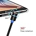 Streamer Magnetic Absorption Cable, Compatible with Mirco USB, Type C Smartphone and iProduct Device (3Pack，3.3 ft Red / 3.3 ft Green / 5 ftBlue)