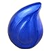 Small Keepsake Urns Set of 3 - Mini Cremation Urns for Ashes - Fits a Small Amount of Cremated Remains - Display Burial at Home or Office (Blue Tears Mini Urn Decor, Brass Material