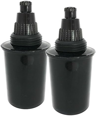 Naples Naturals Alkaline Water Pitcher Filter Replacement Designed for Models Original and Slimline (2-Pack Black)