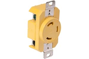 Marinco 305CRR Marine Electrical Receptacle (30-Amp, 125-Volt, Female, Yellow)