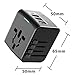 Universal Travel Adapter, OSPORTFUN All-in-one International Power Adapter with 2.4A Dual USB, European Adapter Travel Power Adapter Wall Charger for UK, EU, AU, Asia Covers 150+Countries (Black)