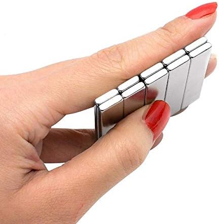 Powerful N52 Grade Neodymium Bar Magnets / 10 Pcs / 60 X 10 X 3 mm / Strong DIY Magnets for Decoration, Crafts, Home, Classroom, Garage, Office & Hanging Tools | Home & Industrial Use