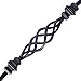 ALEKO BALUSTER104 1/2 Inch Baluster Stair Spindle with Twist Knuckle, Oil-Rubbed Cast Iron Black Finish, Lot of 10