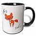 3dRose I Love You More Than Coffee Flourish Mug, 11 oz, Black