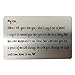 Engraved Wallet Insert Card Personalized Unique Gift For Boyfriend Or Husband As Anniversary, Christmas Day, Graduation and Father's Day Gift from Wife Groom's Gifts for Men Romantic Gifts for Him