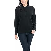 Hilary Radley Ladies' Cozy Sweater Hoodie Medium Black
