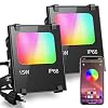 ILC LED Flood Light 100W Equivalent RGB Color Changing, Outdoor Smart Floodlights RGBW 2700K Warm White & 16 Million…