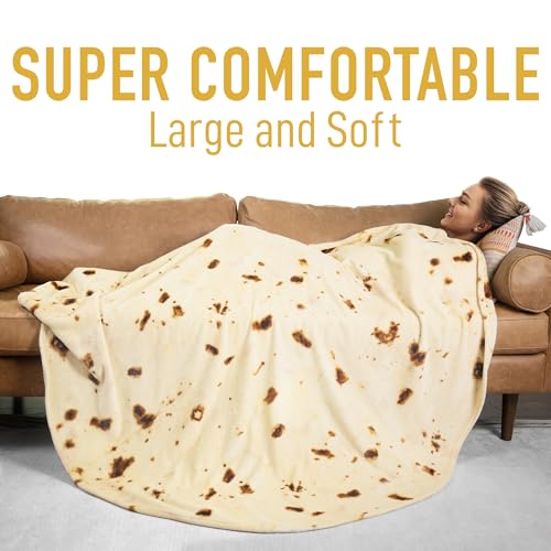 Zulay (6080 inches) Giant Double Sided Tortilla Blanket Novelty Big