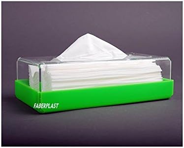 Faberplast Caja, Metacrilato, Transparente y Verde, 24.5x13 ...