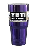 YETI Rambler Cup Custom Colors, 30 oz, Stainless Steel Tumbler, Travel Mug, Powder Coated (Intense Purple) by Yeti