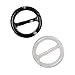 Kloud City Pack of 6 Plastic Smoothly Fashion Scarf Clip Ring Neckerchief (1 Inch, Black & White Mix)
