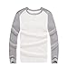 CYZ Men's Thermal Long Sleeve Crew Top-WhiteGrey-M