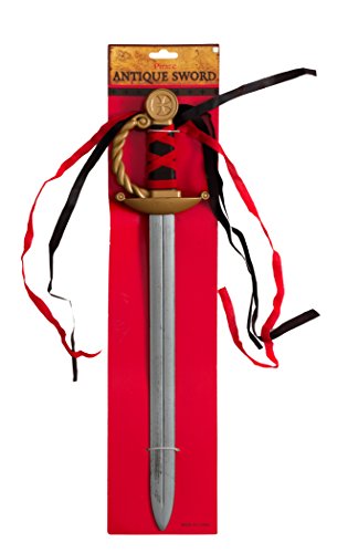 Loftus Deluxe Pirate Costume Sword with Tassels, Silver, 20"