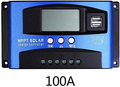 kengbi Dual USB 10 A / 20 A / 30 A Solar Charge Controller 12 V / 24 V Auto Parameter Adjustable PWM LCD Solar Controller Regulator with Load Timer Set On/Off Hours, 30A